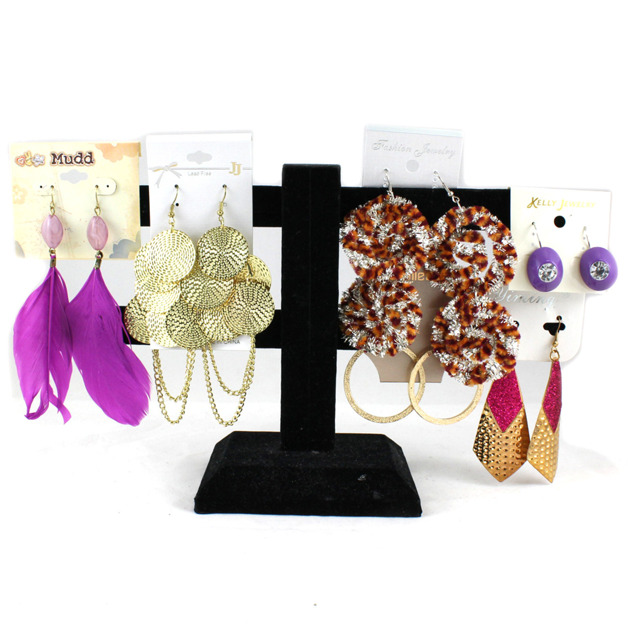 Silver tone swan stud earrings E264 - Wholesale Jewelry & Accessories